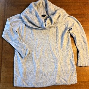 HALOGEN light grey SUPER SOFT cowl neck sweater